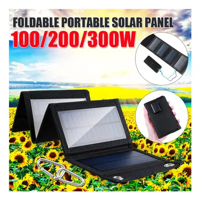 (100W) Flexible Foldable Solar Panel High Efficience Travel Phone Mobile Power Battery Portable 