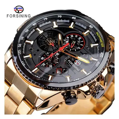 (corn) Forsining2022 New Three-disc Sports Automatic Mechanical Strap Calendar Men&apos;s Top Wa