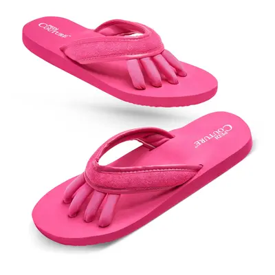 Pedi couture Pedicure Sandals for Women - Toe Separator Slippers - Fuc