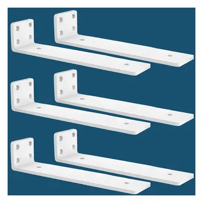 (30cm, White Pack) Pack Scaffold Board Shelf Brackets Heavy Duty, White Floating Shelf Bracket, 