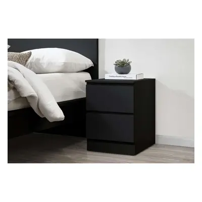 Bedside Drawer Cabinet Black Birlea Oslo Nightstand Side Table