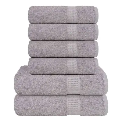 (grey) vidaXL Towel Set Piece Tea Towel Hand Towel Wash Towel gsm 100% Cotton