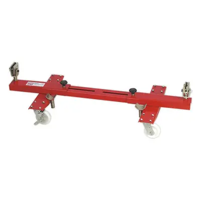 2 Tonne Adjustable Vehicle Trolley - Steel Frame Vehicle Support - Nylon Castors