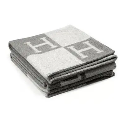 (grey) Letter H blanket, artificial wool and cashmere cover blanket, sofa plaid blanket, shawl