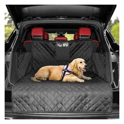 Car Boot Protector For Dogs, Layers Quilted Waterproof and Nonslip Backing Side/Bumper Protectio