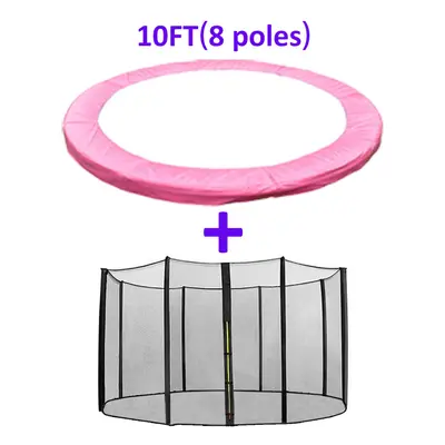 (10FT - Pole, Pink) Greenbay Trampoline Replacement Safety Spring Cover Padding Pads + Safety Ne