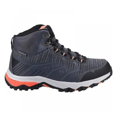 (4 (Adults'), Grey/Coral) Wychwood Mid Grey/Coral Waterproof Ladies Eco-Conscious Lace-up Hiking