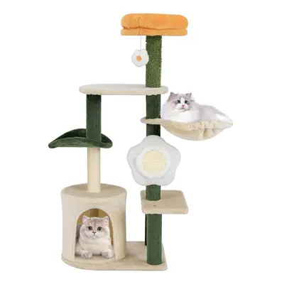 114CM Tall Cat Tree Cute Flower Pet Activity Center Pet Furniture