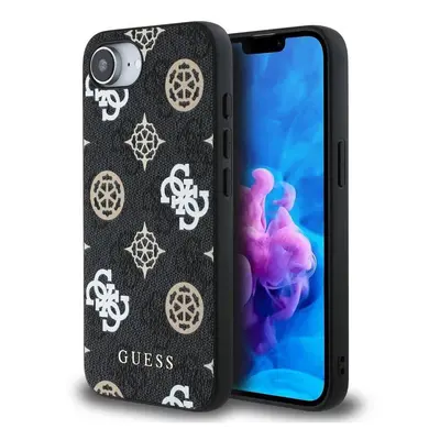 Guess PU 4G Peony Case with MagSafe for iPhone 16e Black - GUHMPSE4P4PWPK