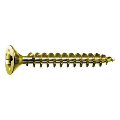 SPAX #10 x 3in. Flat Head Unidrive Yellow Zinc Coated Screw - LB Box