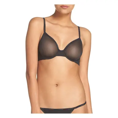 Calvin Klein Sheer Marquisette Demi Unlined Bra Black 36C