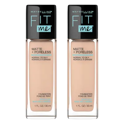 Maybelline Fit Me Matte + Poreless Liquid Foundation Makeup Creamy Beige COUNT Oil-Free Foundati