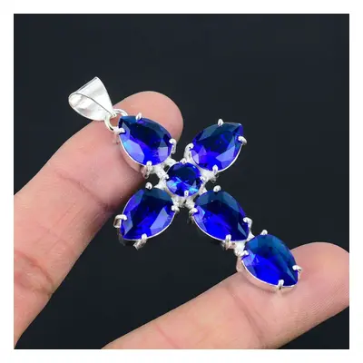 Tanzanite Gemstone Pendant Solid Sterling Silver Pendant Jewelry Gift For Unisex Lg-084