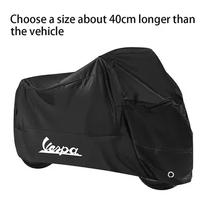 (XL for 190cm) Motorcycle Cover Waterproof Dustproof Uv Protective Outdoor Scooter Cover For Pia