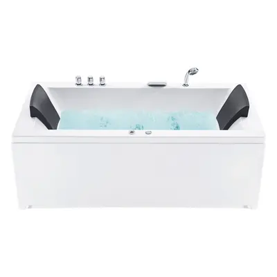 Right Hand Whirlpool Bath with LED x mm White VARADERO