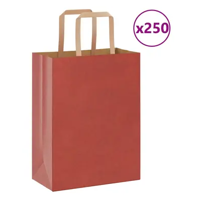 (red, x x cm/ pcs) vidaXL Paper Bags pcs with Handles Blue 32x22x28 cm Paper Grocery Bag