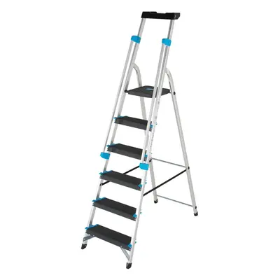 1.3m Platform Step Ladders Tread Anti Slip Steps & Tool Tray Aluminium