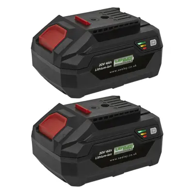 2 PACK Lithium-ion Power Tool Batteries for SV20V Series - 20V 4Ah Battery