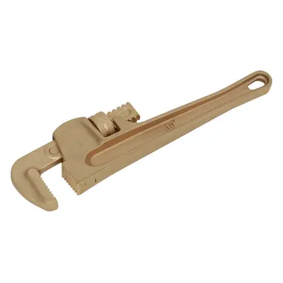 250mm Non-Sparking Adjustable Pipe Wrench - 45mm Jaw Capacity - Beryllium Copper