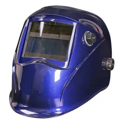 Blue Auto Darkening Welding Helmet - Adjustable Shade Knob - Grinding Function