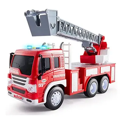 Fire Truck, Fire Engine Toys for Year Olds Boys, Kids Emergency Vehicles with Lights and Sounds 