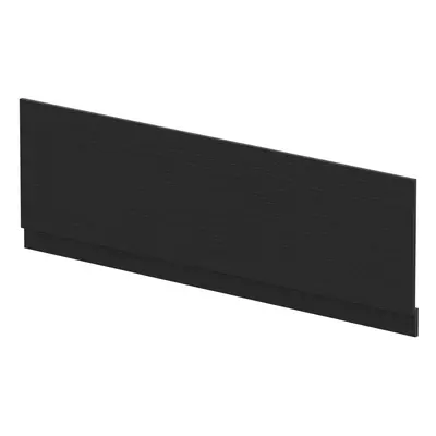 1800mm Bath MFC Front Panel & Plinth - Woodgrain Charcoal Black