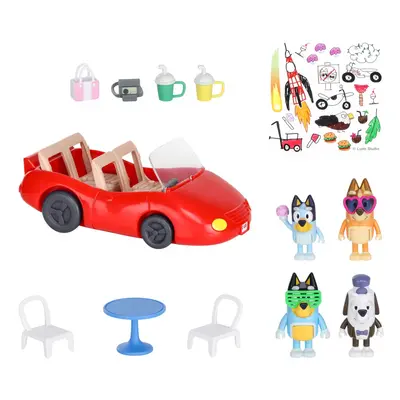 Bluey Vehicle and Figure Pack Escape Convertible with Four 2.5 Inch