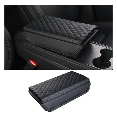 Carwiner Center Console Cover for Tesla Model Model Y PU Leather Ar