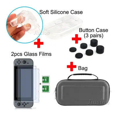 (6 in Kit-Gray) Portable Hard Shell Case for Nintend Switch Water-resistent EVA Carrying Storage