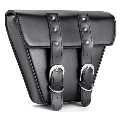 1pcs New Black Motorcycle PU Leather Side Clinch Bolt Saddlebag Saddle Bag Universal For Harley 