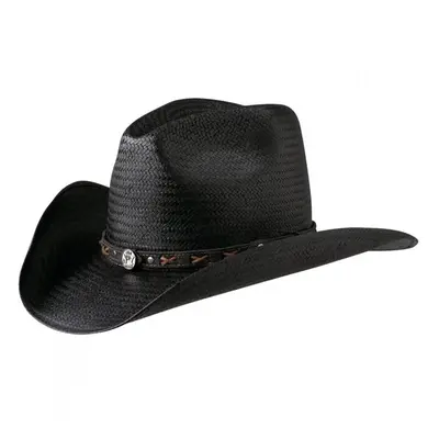 Jack Daniels 881017-large No.7 Black Straw Cowboy Hat - Large