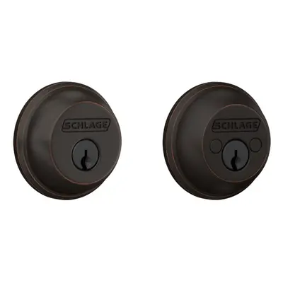 SCHLAGE B62N716 Deadbolt Keyed Sides Aged Bronze