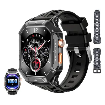 OUKITEL BT80 Smart Watch for Men, mAh Smart Watches with Step Counter 2.13" AMOLED Touch Screen 