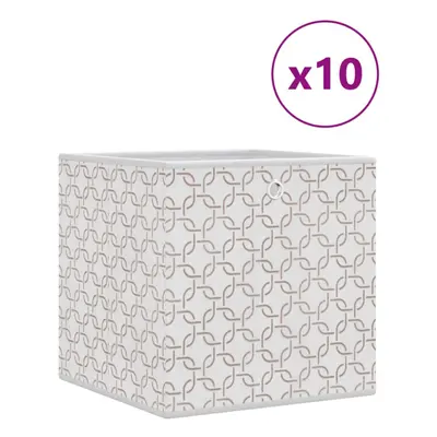 (cream, pcs) vidaXL Foldable Storage Boxes Storage Cube Storage Organiser Non-woven Fabric