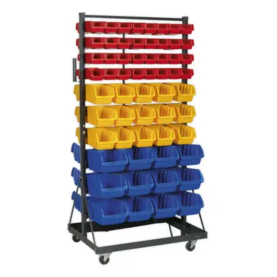 118 Tray / Bin Mobile Parts Storage Rack - Garage & Warehouse Parts Picking Unit