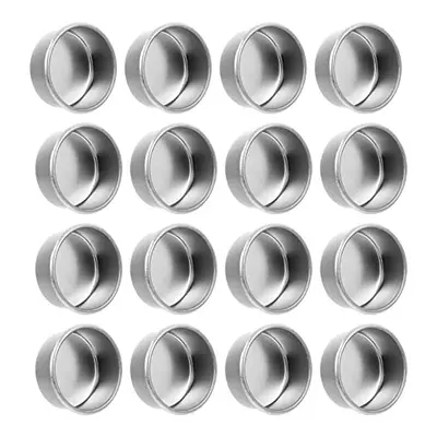 Metal Candle Cups 20Pcs Metal Tea Light Tins DIY Empty Tealight Candle Cup for Candle Making Sup