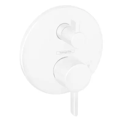 hansgrohe Ecostat Modern 2-Handle Pressure Balance Shower Valve Trim with Diverter in Matte Whit