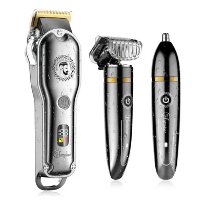 HATTEKER Hair Clippers Beard Trimmer for Men Barber Clipper Set Nose Hair Trimmer Set