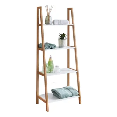 4 Tier Ladder Bookcase Storage Shelving Unit Plant Rack Display Stand