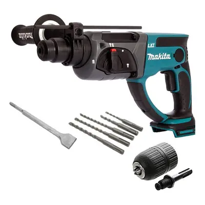 Makita DHR202Z LXT 18v SDS Hammer Drill Function + x Bits Chisel + Chuck