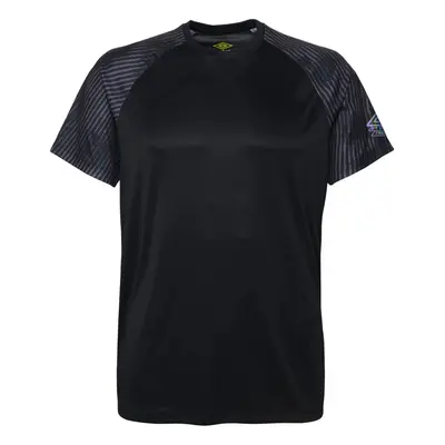 Umbro Men's Pro Training Graphic Sleeve Jersey Tee Black/Periscope