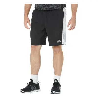 adidas Men's Standard Own The Run Shorts Black/White/Reflective Silve