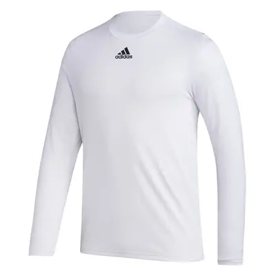 adidas Mens LS Pregame Bos Tee White MD