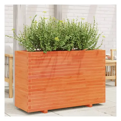 vidaXL Garden Planter Wax Brown 110x40x72 cm Solid Wood Pine