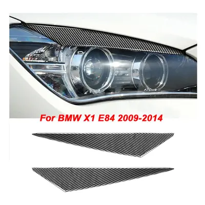 For BMW X1 E84 Carbon Fiber Headlight Eyebrows Eye Lids Headlamp Cover Refit Protection Sticker 