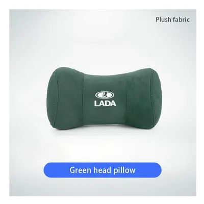 (Green) Car Seat Neck Pillow Headrest Support Protector Auto Interior For Lada