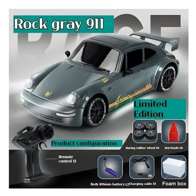 (Rock gray-2Battery) Rc drift GT remote control car, a remote control drift racing car with four