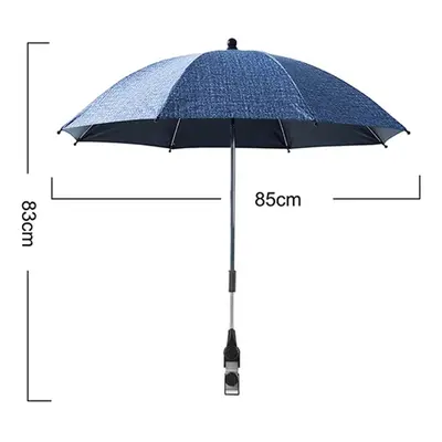 (85cm-Blue) Outdoor Stroller Folding Umbrella Uv Protection Sun Protection And Rain Protection A