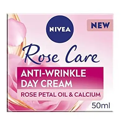 NIVEA Rose Care Anti-Wrinkle Day Cream (50ml), Anti-Wrinkle Face Cream with Nourishing and Anti-