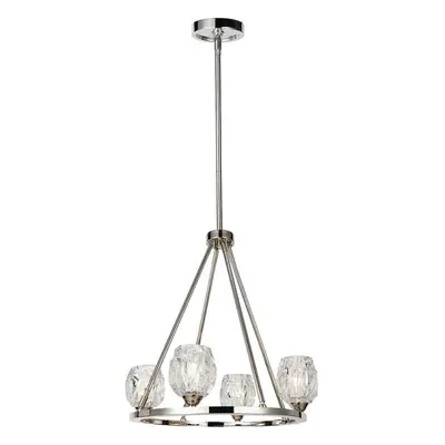 4 Bulb Chandelier LIght Highly Polished Nickel LED G9 3.5W